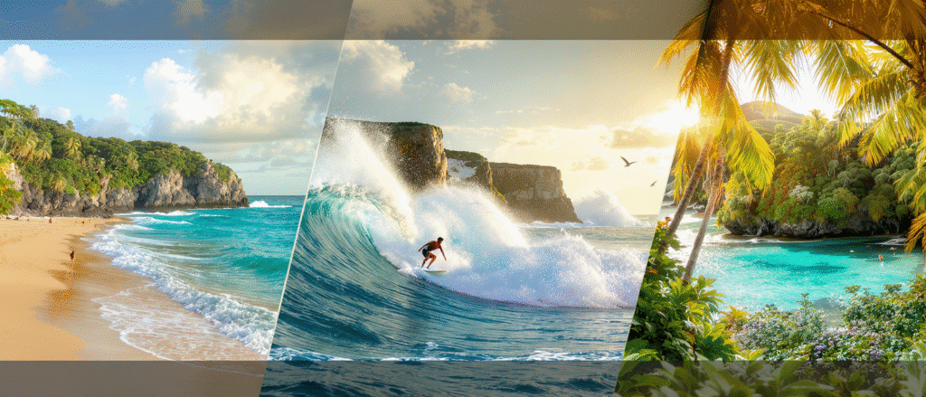 découvrez trois nouvelles destinations passionnantes pour votre prochain trip de surf à bord de l'indies trader iii. que vous soyez débutant ou expert, préparez-vous à vivre des vagues inoubliables et des paysages à couper le souffle. ne manquez pas cette chance d'explorer des spots de surf uniques !