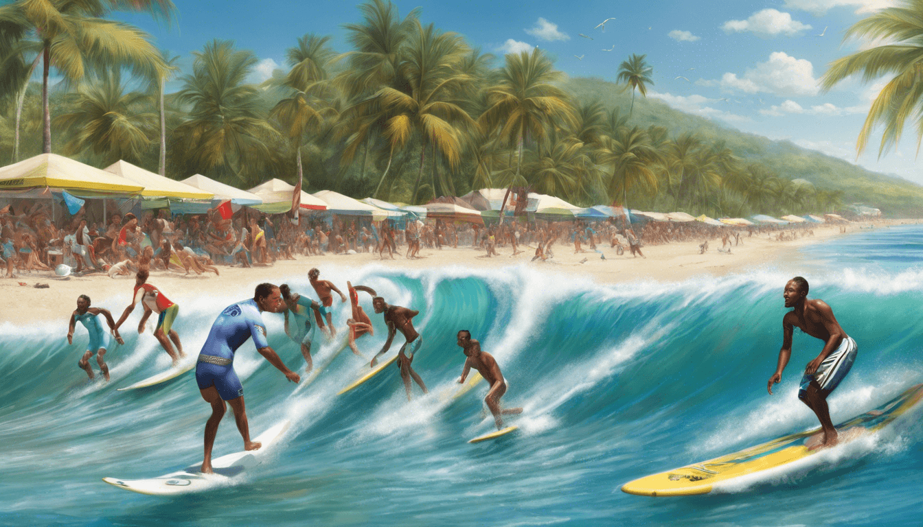 ¡Participe este domingo en el excepcional segundo evento territorial abierto de surf en Martinica! Ven a descubrir los talentos locales a través de emocionantes competiciones sobre magníficas olas. No te pierdas este evento único que pone de relieve la pasión por el surf en un entorno paradisíaco.