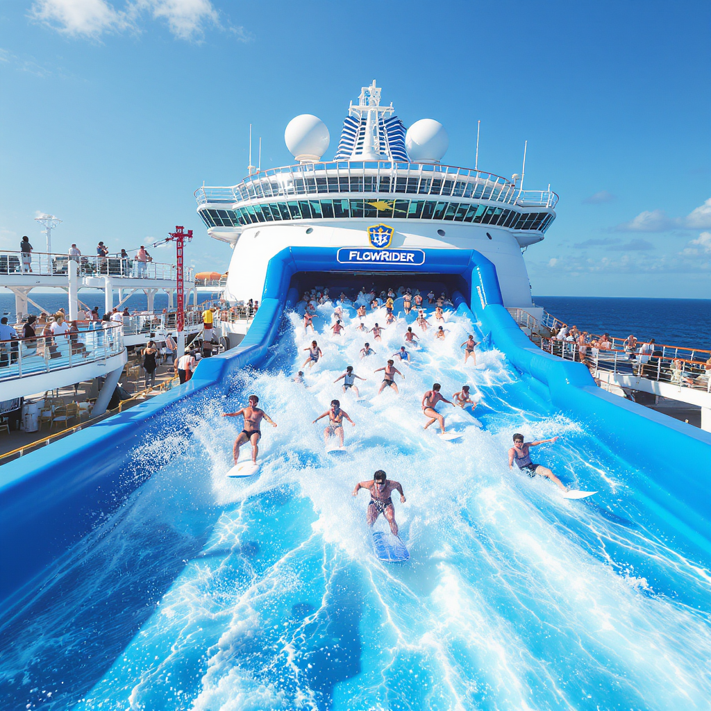 découvrez tout ce qu'il faut savoir sur le flowrider de royal caribbean, une expérience unique de surf en mer ! plongez dans l'univers excitant de cette activité aquatique emblématique, ses caractéristiques, conseils et astuces pour profiter pleinement de votre aventure.
