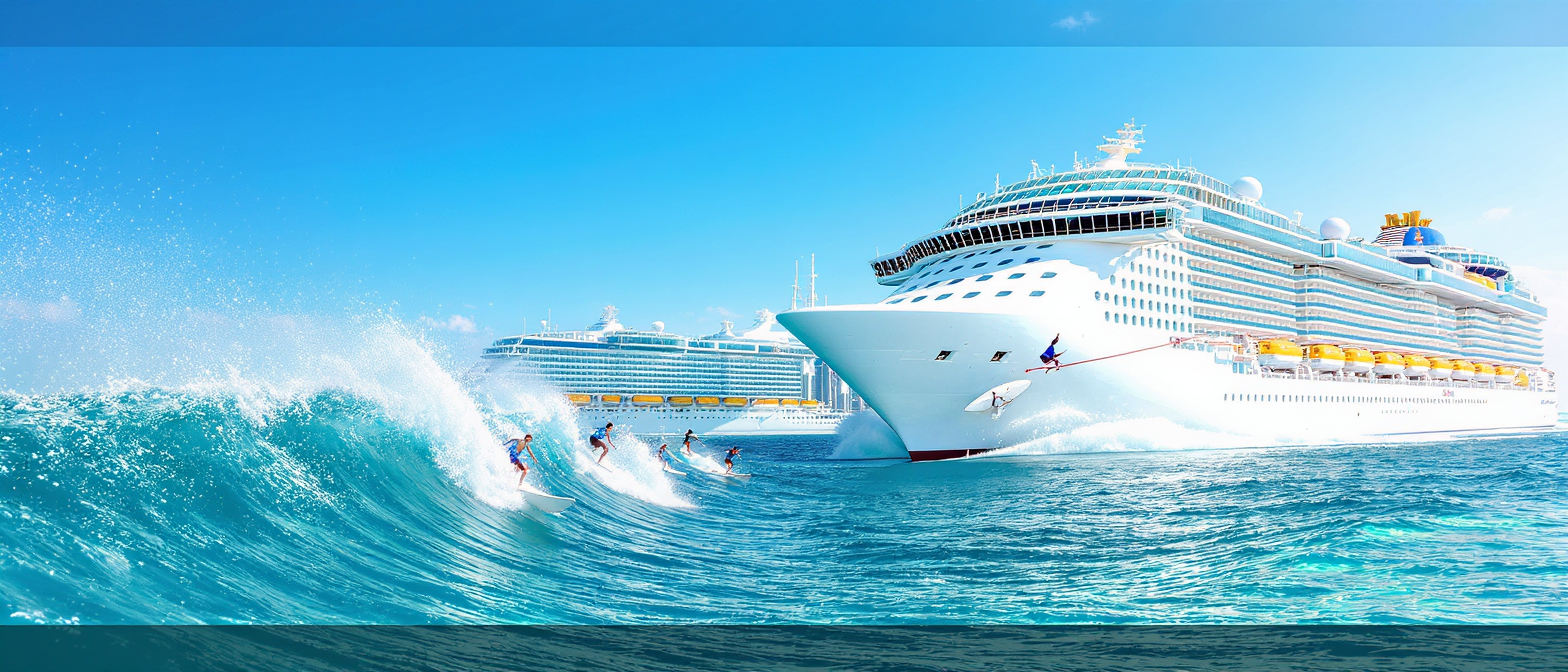 découvrez comment royal caribbean révolutionne la croisière avec sa nouvelle classe icon : méga-bateaux innovants, attractions époustouflantes et surfeurs défiant la vague parfaite à abu dhabi. vivez une expérience unique en mer !