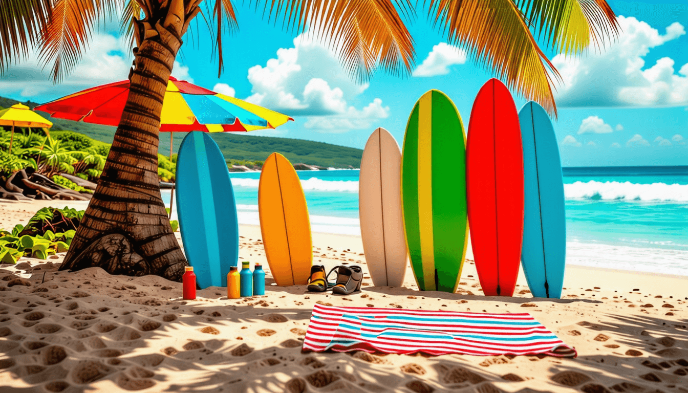 découvrez les équipements essentiels pour profiter pleinement de vos sessions de surf en guadeloupe. apprenez quels matériels vous devez emporter pour naviguer sur les vagues paradisiaques de cette île tropicale.