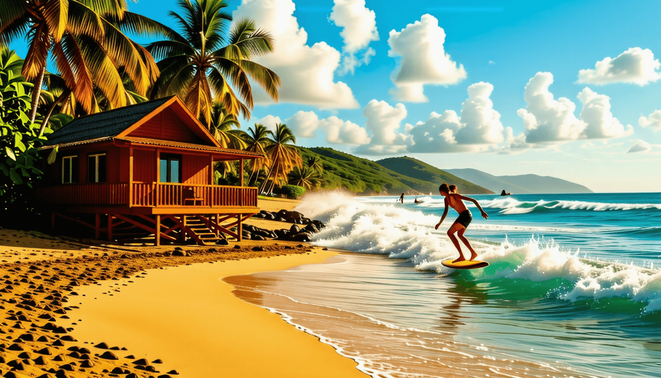 découvrez les meilleures options de logement en guadeloupe pour les passionnés de surf. profitez de nos conseils pour choisir l'endroit idéal près des plus belles plages et des spots de surf, tout en combinant confort et accessibilité. que vous soyez débutant ou surfeur confirmé, trouvez votre hébergement parfait en pleine nature.